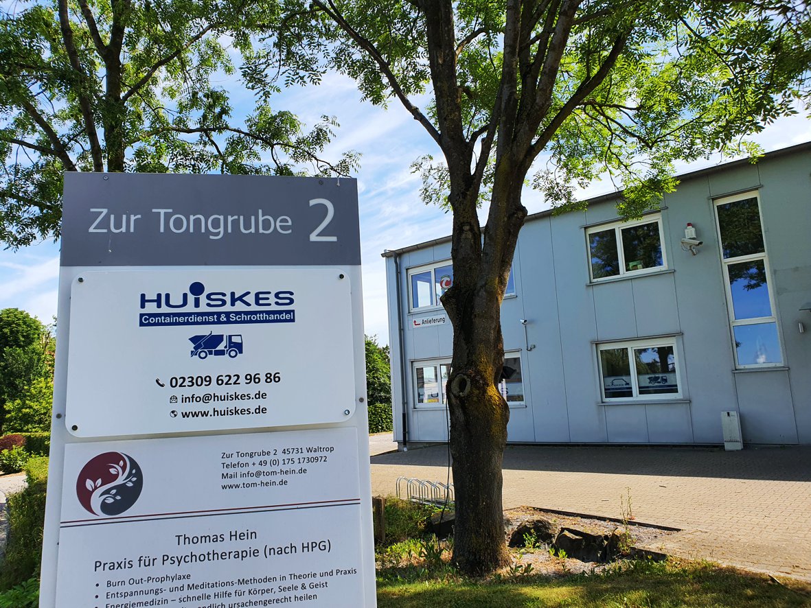 Firmenschild Container Huiskes Waltrop