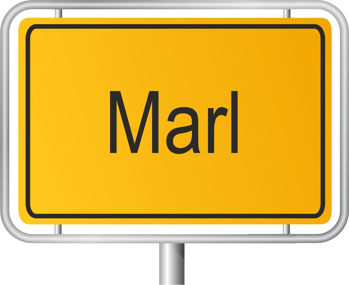 Ortsschild von Marl